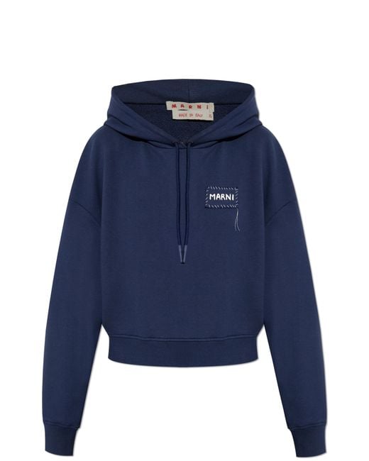 Marni Blue Sweatshirt With Logo