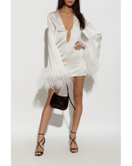 Oseree White Feather Dress