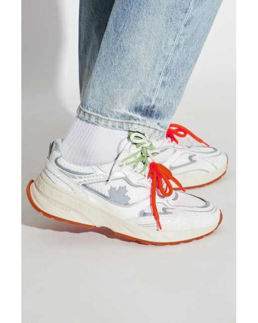 DSquared² White "Sprinter" Sports Shoes for men