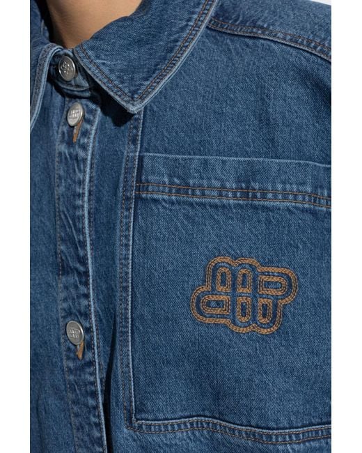 Munthe Blue Denim Jacket "Prickly"