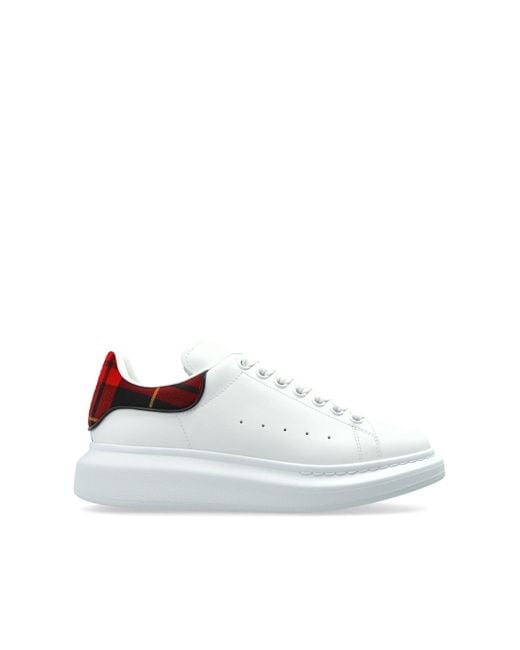 McQueen White Leather Sports Shoes