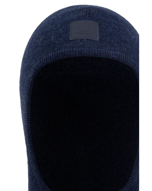 Acne Blue Wool Balaclava