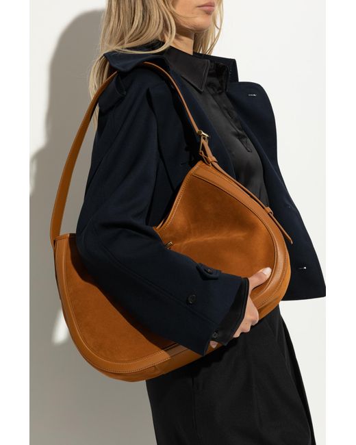 Alexander McQueen Brown 'T-Bar' Shoulder Bag