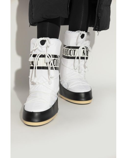 Moon Boot White Snow Boots Icon Nylon