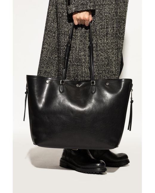 Dolce & Gabbana Black Leather Shopper Bag for men