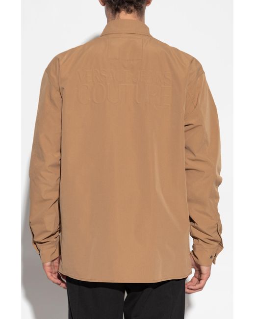 Versace Jeans Couture Black Jacket With Embossed Logo On The Back for men