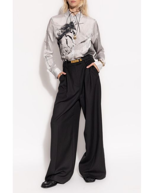 Tory Burch Gray Shirt With Print