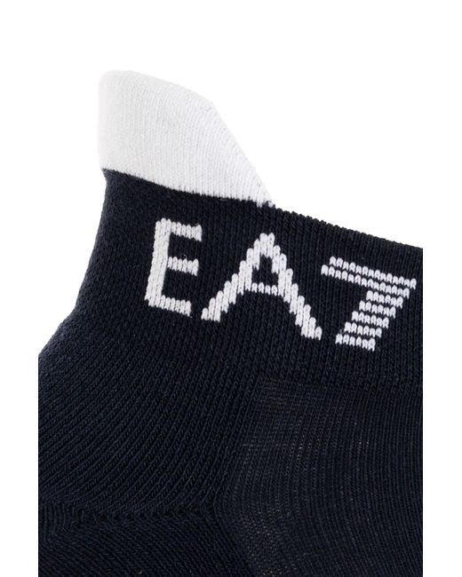 EA7 Blue Socks With Logo