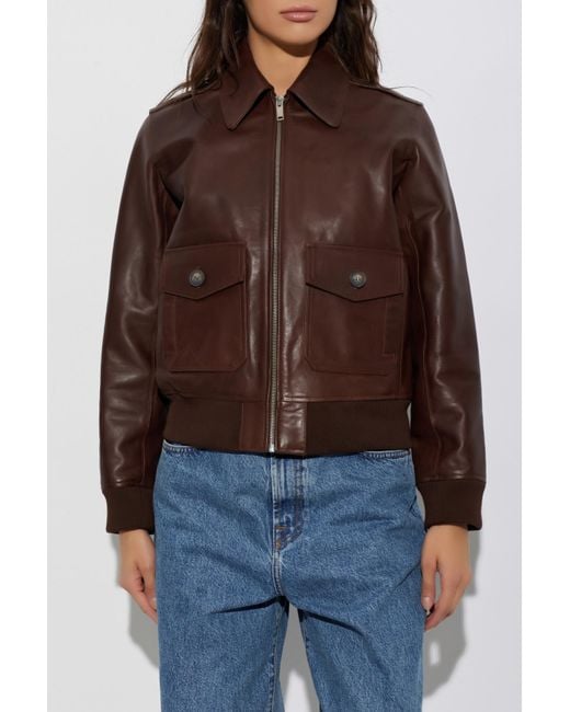 A.P.C. Brown Leather Jacket