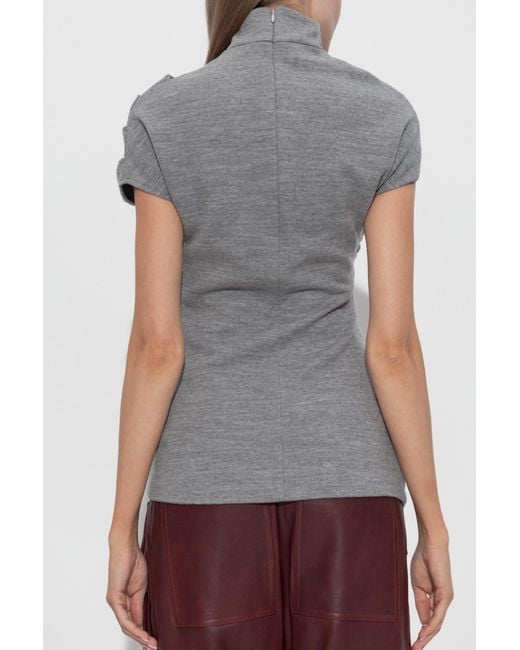Balmain Red Draped Top