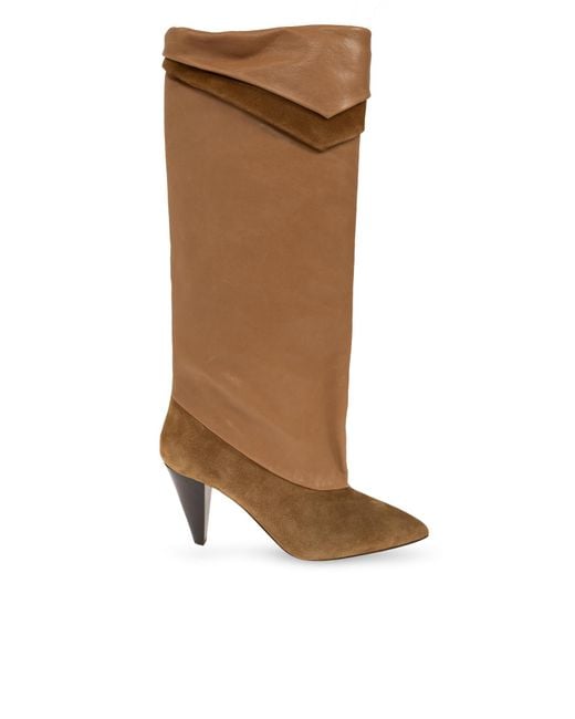 Isabel Marant Brown Heeled Boots 'Lezra'