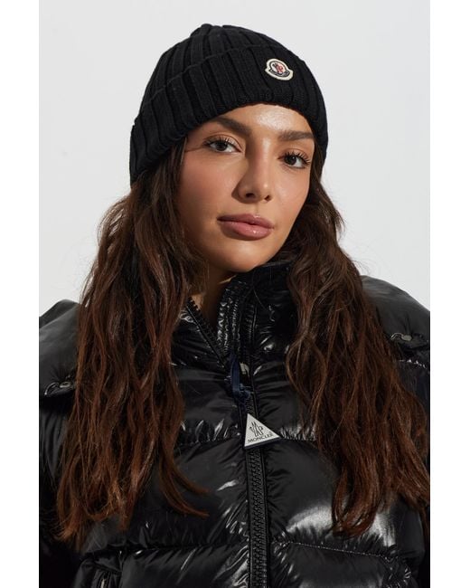 Moncler Black Wool Beanie