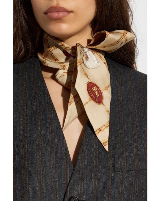 Burberry White Cashmere Scarf