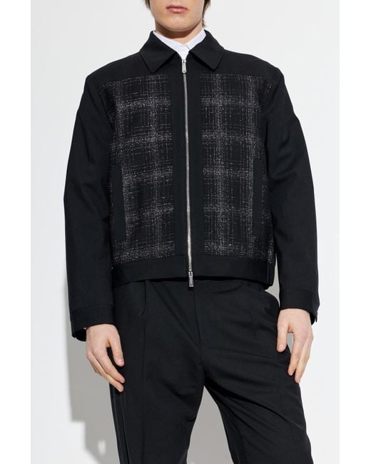 DSquared² Black Wool Jacket With Lurex Thread for men