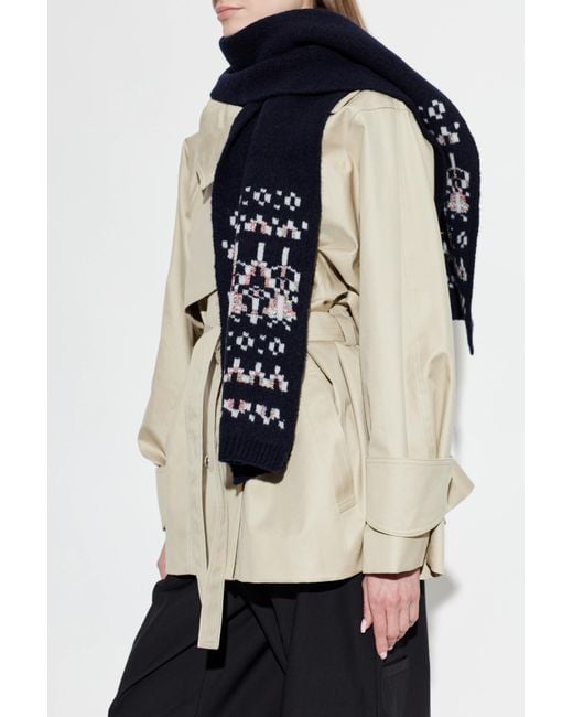 Loewe Black Wool Scarf