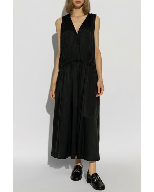 Anine Bing Black V-Neck Dress