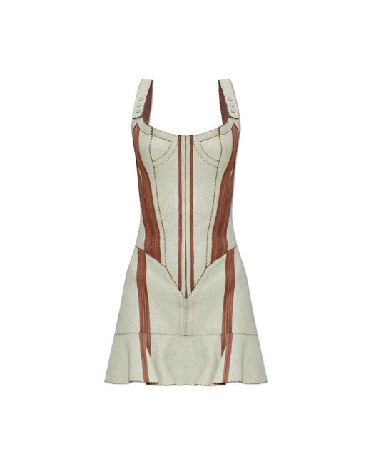 KNWLS White "Scallop" Dress