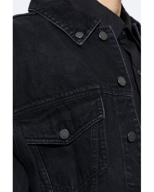 Entire studios Black Denim Jacket for men