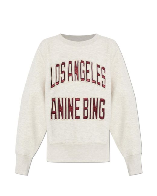 Anine Bing White Sweatshirt "Harry"