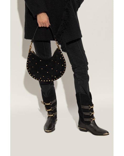 Isabel Marant Black Shoulder Bag "Oskan Soft Zip"