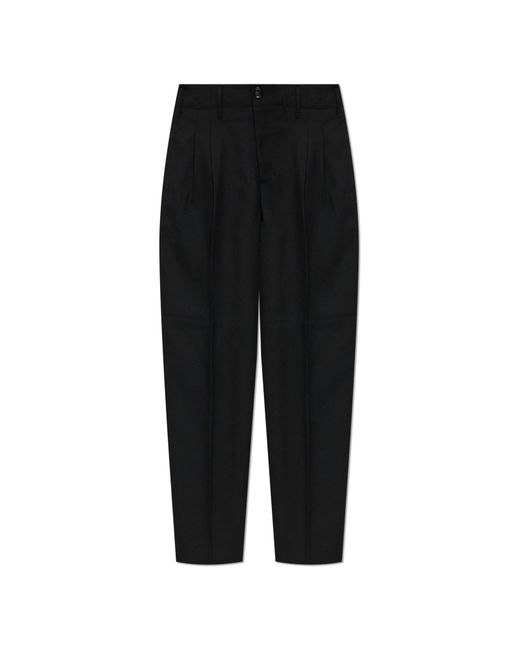 AMI Black Wool Trousers for men