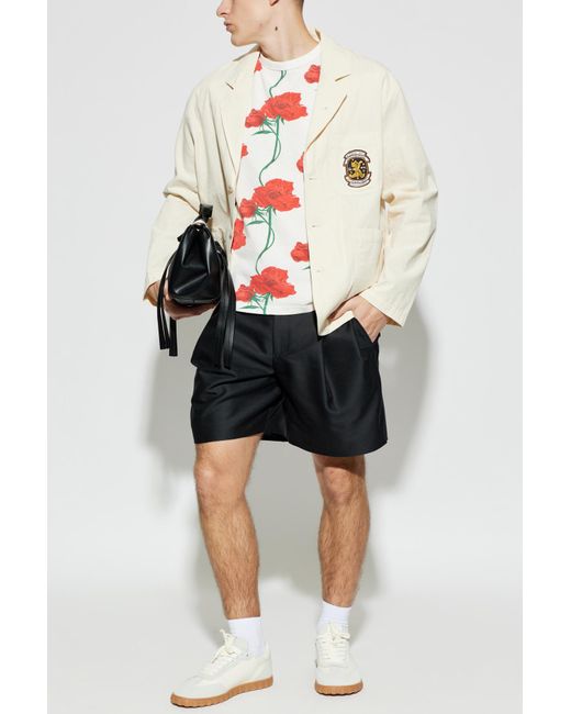 KENZO White Blazer With A Patch On The Pocket for men