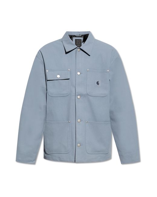 Carhartt Blue Jacket With Pockets, for men