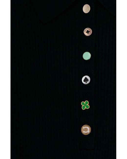 Paul Smith Black Polo With Decorative Buttons