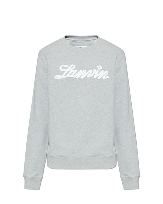 Lanvin Gray Sweatpants With Logo for men