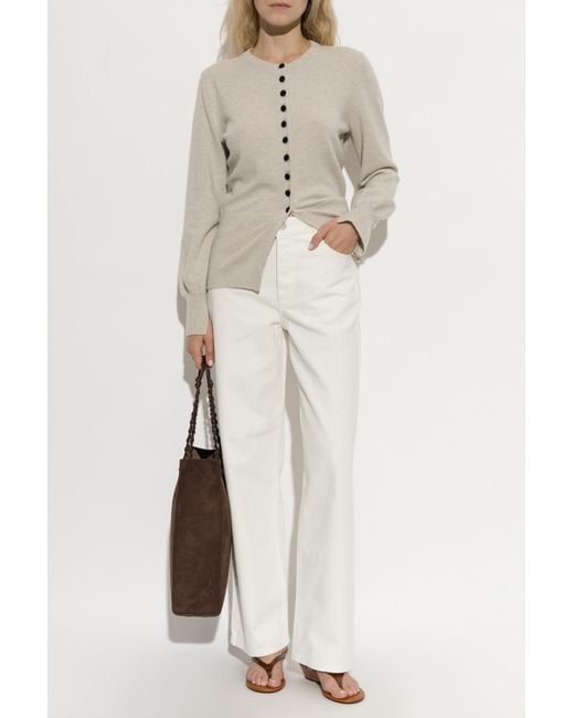 Lisa Yang Natural Cashmere Cardigan 'Maven'