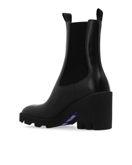 Burberry Black 'Stride' Heeled Ankle Boots