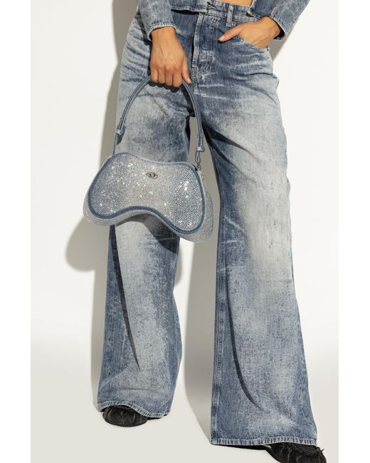 DIESEL Blue Shoulder Bag "Play Shoulder"