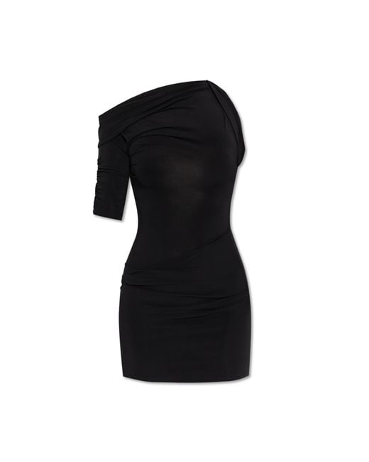 Jacquemus Black Drapeado Dress