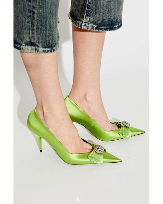 Balenciaga Green Heeled Shoes 'Avenue'