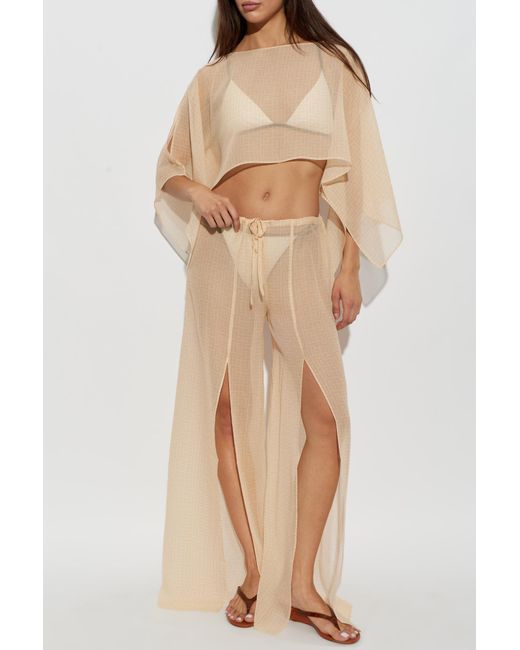 Balmain Natural Silk Beach Poncho