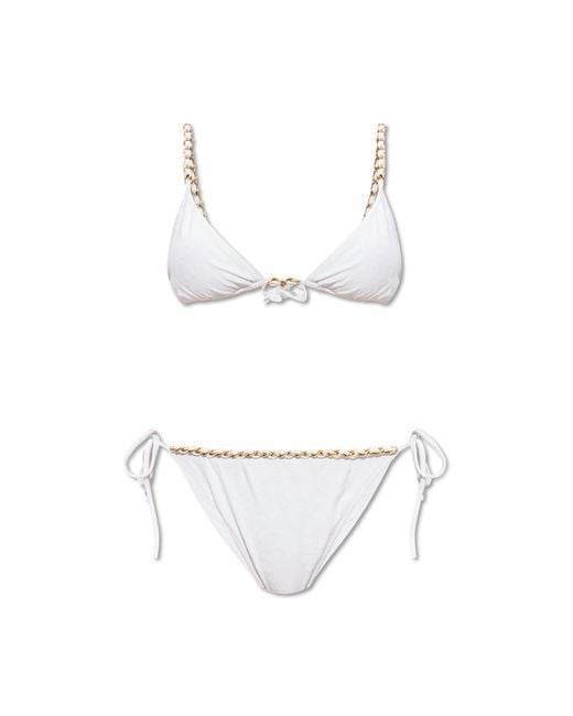 Balmain White Two-Piece Swimsuit