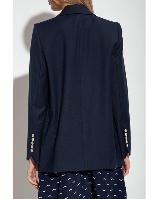 Zadig & Voltaire 'view' Double-breasted Blazer in Blue | Lyst