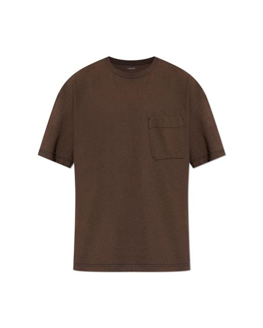 Lemaire Brown T-Shirt With Pocket for men