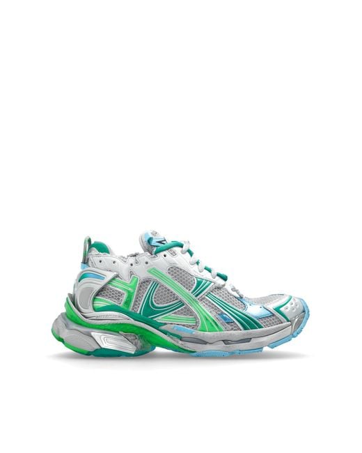Balenciaga Green 'Runner' Sports Shoes for men