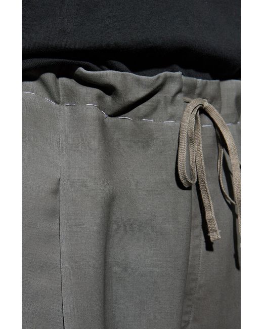 Maison Margiela Gray Creased Trousers With Vintage Effect for men