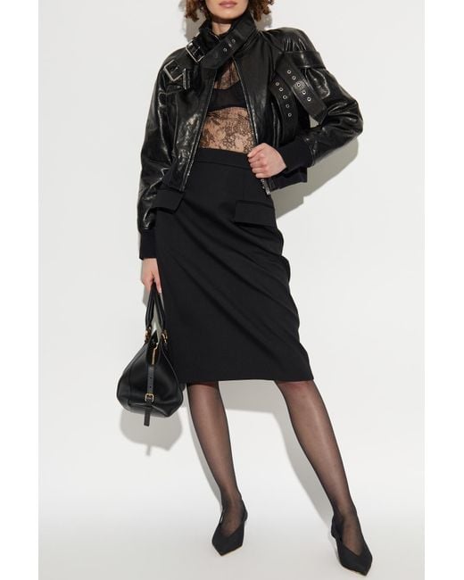 Alexander McQueen Black Lace Top