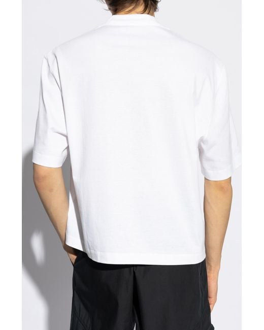 Versace White T-Shirt With Colorful Print for men