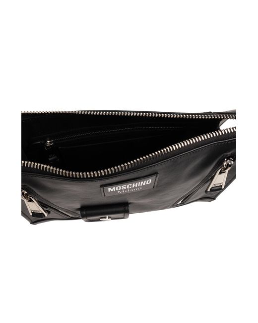 Moschino Black Handbag With Logo, for men