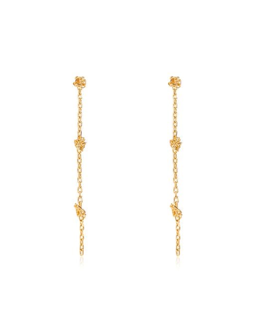 Jil Sander White Brass Earrings