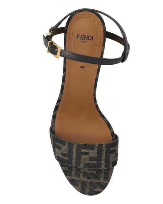 Fendi Brown Heeled Sandals