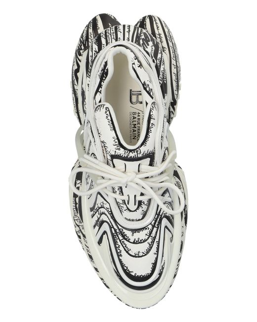 Balmain White Sneakers Unicorn Wave