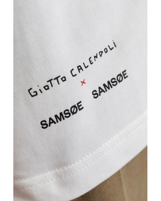 Samsøe & Samsøe White T-shirt 'sagiotto',