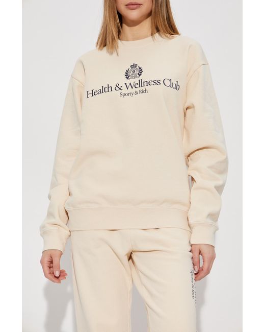 Sporty & Rich Natural Sweatshirt From The Preppy Collection