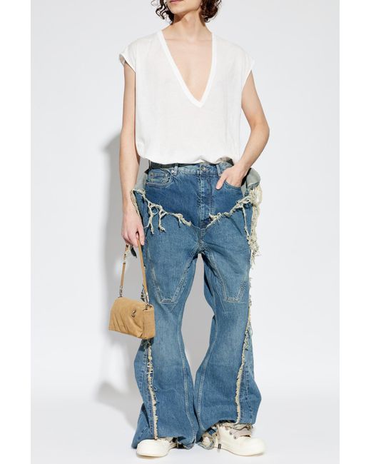 Rick Owens Blue Jeans With A Vintage Effect for men