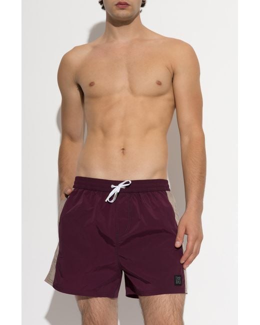 DSquared² Purple Swim Shorts With Logo for men